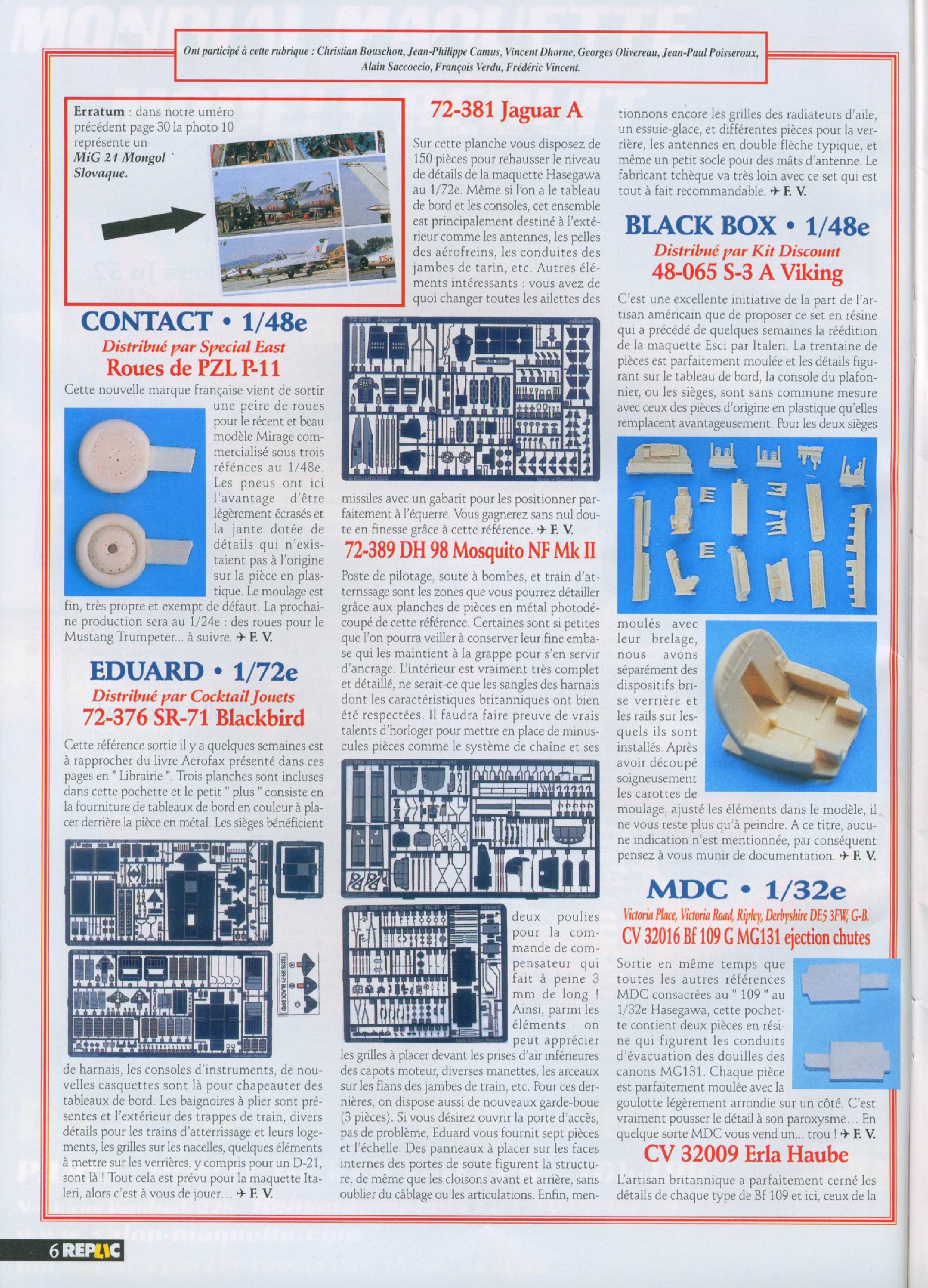 Replic 139 - Mirage V BA, Vellington Mk I, Max Holste Broussard, Technic - Engines